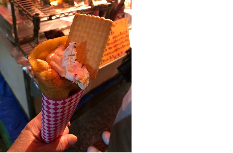 お会式　屋台　クレープ